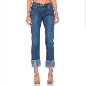 3x1 High-Rise Fringe Straight Crop in Lima